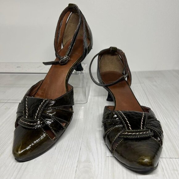 Featu Rabokigoshi Works Strap Pumps Olive Green - Picture 3 of 5